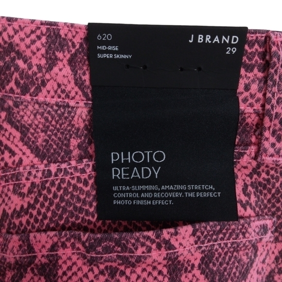 NWT J Brand Pink Animal Print Boa Skinny Jeans - Picture 6 of 12
